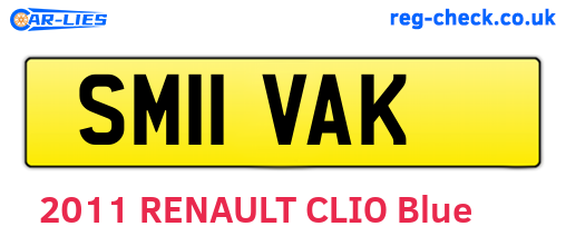 SM11VAK are the vehicle registration plates.