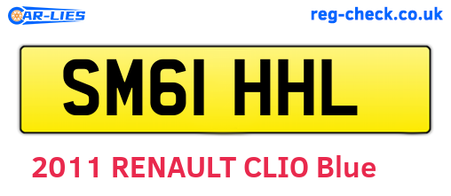 SM61HHL are the vehicle registration plates.