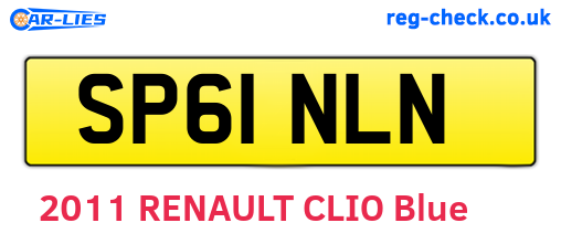 SP61NLN are the vehicle registration plates.