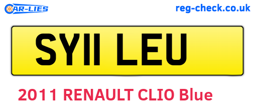 SY11LEU are the vehicle registration plates.