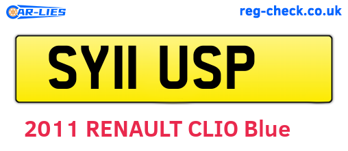 SY11USP are the vehicle registration plates.