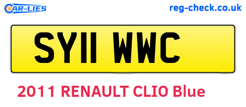 SY11WWC are the vehicle registration plates.