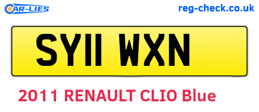 SY11WXN are the vehicle registration plates.