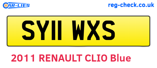 SY11WXS are the vehicle registration plates.