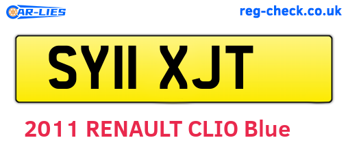 SY11XJT are the vehicle registration plates.