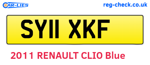 SY11XKF are the vehicle registration plates.