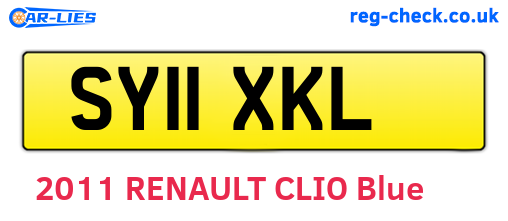 SY11XKL are the vehicle registration plates.