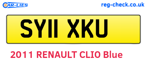 SY11XKU are the vehicle registration plates.