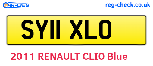 SY11XLO are the vehicle registration plates.