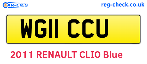 WG11CCU are the vehicle registration plates.