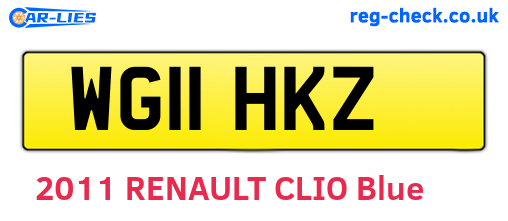 WG11HKZ are the vehicle registration plates.