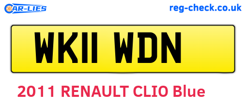 WK11WDN are the vehicle registration plates.