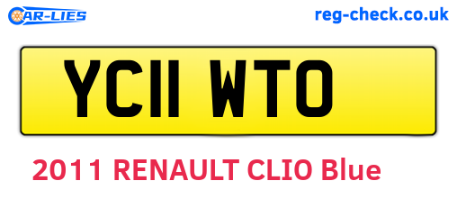 YC11WTO are the vehicle registration plates.