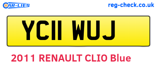 YC11WUJ are the vehicle registration plates.
