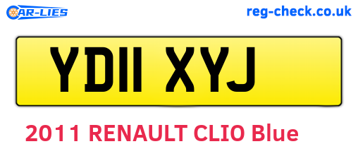 YD11XYJ are the vehicle registration plates.