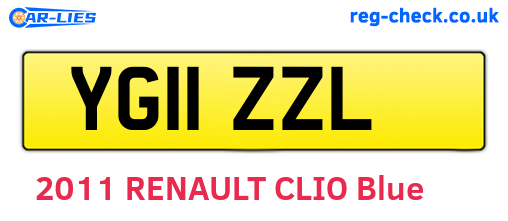 YG11ZZL are the vehicle registration plates.