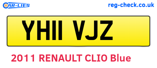 YH11VJZ are the vehicle registration plates.