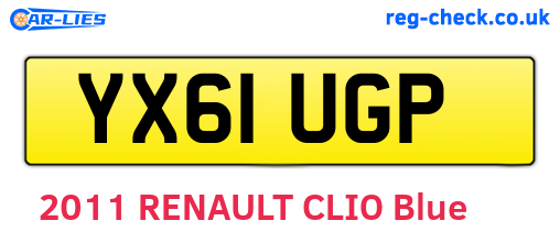 YX61UGP are the vehicle registration plates.