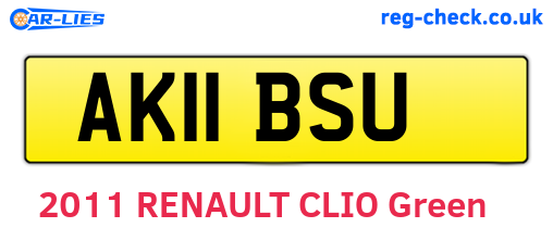 AK11BSU are the vehicle registration plates.