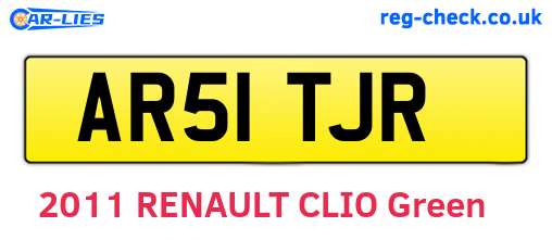AR51TJR are the vehicle registration plates.