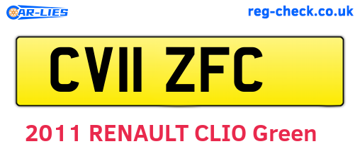 CV11ZFC are the vehicle registration plates.