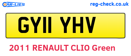 GY11YHV are the vehicle registration plates.