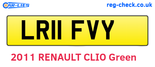 LR11FVY are the vehicle registration plates.