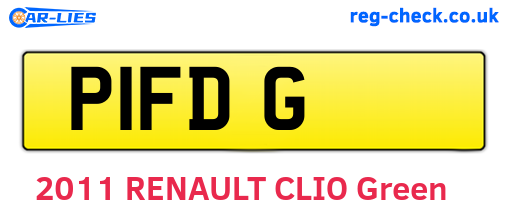 P1FDG are the vehicle registration plates.