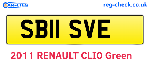 SB11SVE are the vehicle registration plates.