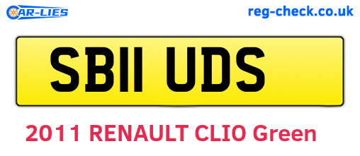 SB11UDS are the vehicle registration plates.