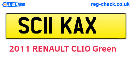 SC11KAX are the vehicle registration plates.
