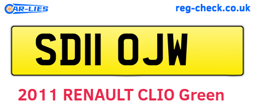 SD11OJW are the vehicle registration plates.