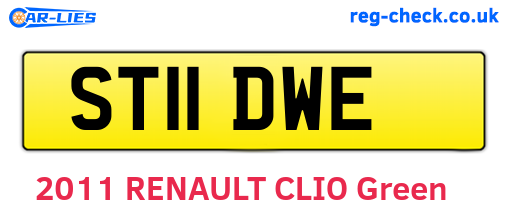 ST11DWE are the vehicle registration plates.