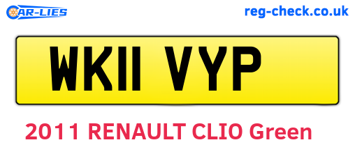 WK11VYP are the vehicle registration plates.