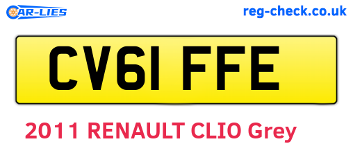 CV61FFE are the vehicle registration plates.