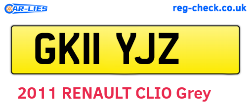 GK11YJZ are the vehicle registration plates.