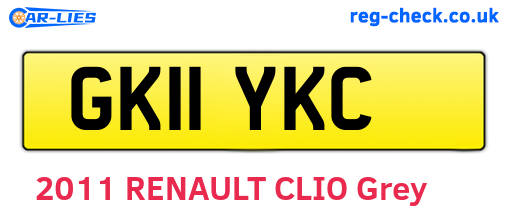 GK11YKC are the vehicle registration plates.
