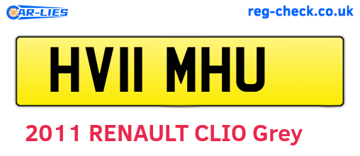 HV11MHU are the vehicle registration plates.