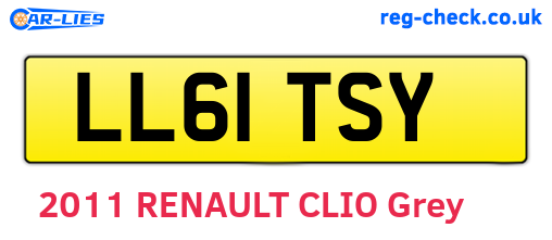 LL61TSY are the vehicle registration plates.