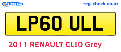LP60ULL are the vehicle registration plates.