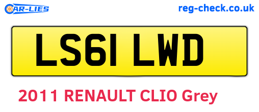 LS61LWD are the vehicle registration plates.