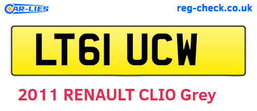 LT61UCW are the vehicle registration plates.