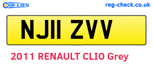 NJ11ZVV are the vehicle registration plates.
