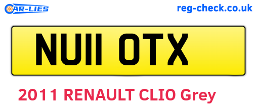 NU11OTX are the vehicle registration plates.