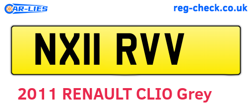 NX11RVV are the vehicle registration plates.