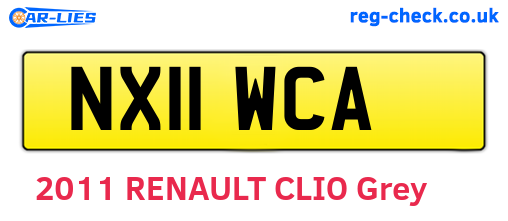 NX11WCA are the vehicle registration plates.