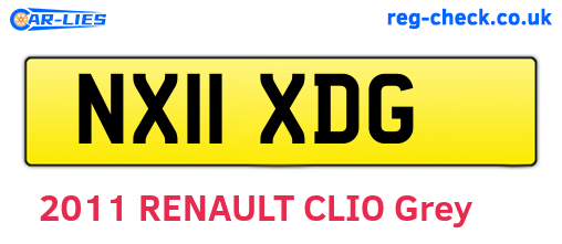 NX11XDG are the vehicle registration plates.