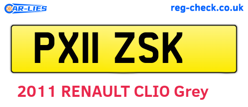 PX11ZSK are the vehicle registration plates.