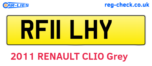 RF11LHY are the vehicle registration plates.