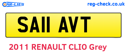 SA11AVT are the vehicle registration plates.